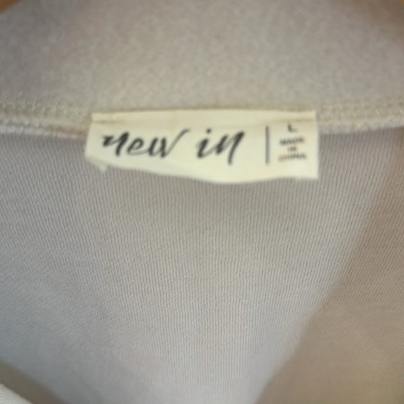 New In Half Zip Fleece Pullover Cream Womens Size  Large Cargo Pockets Relaxed - Picture 5 of 11